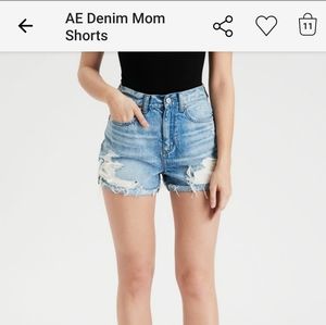 AE denim mom shorts